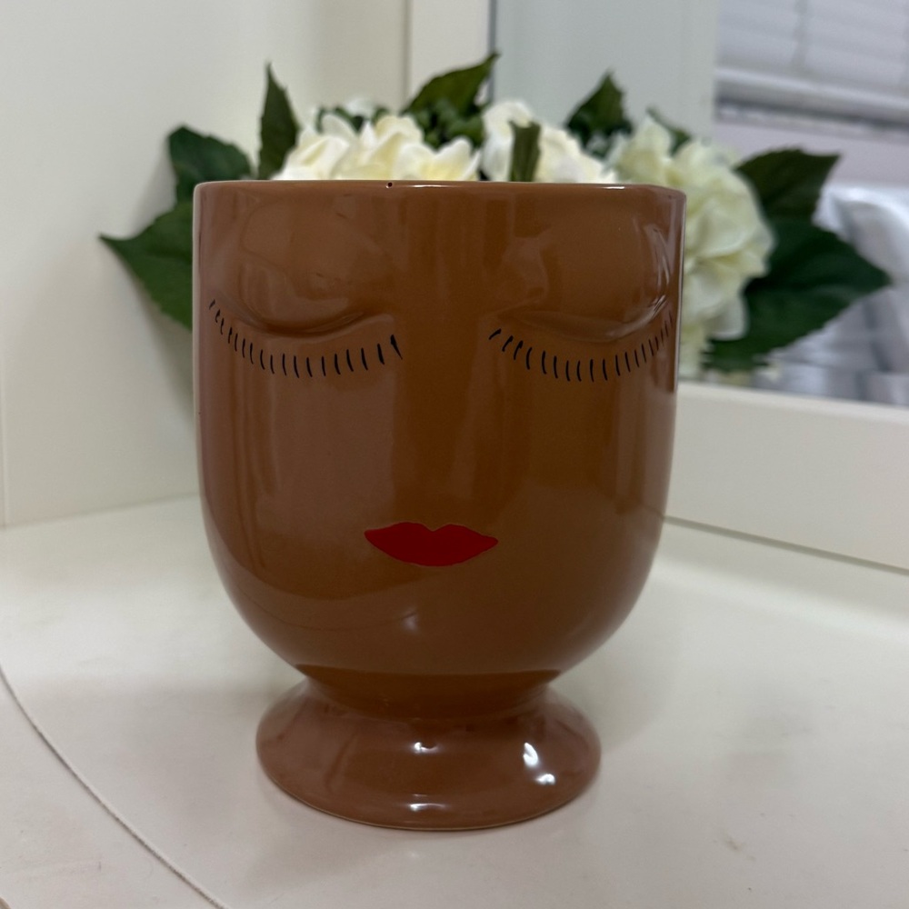 Glam Face Ceramic Vase